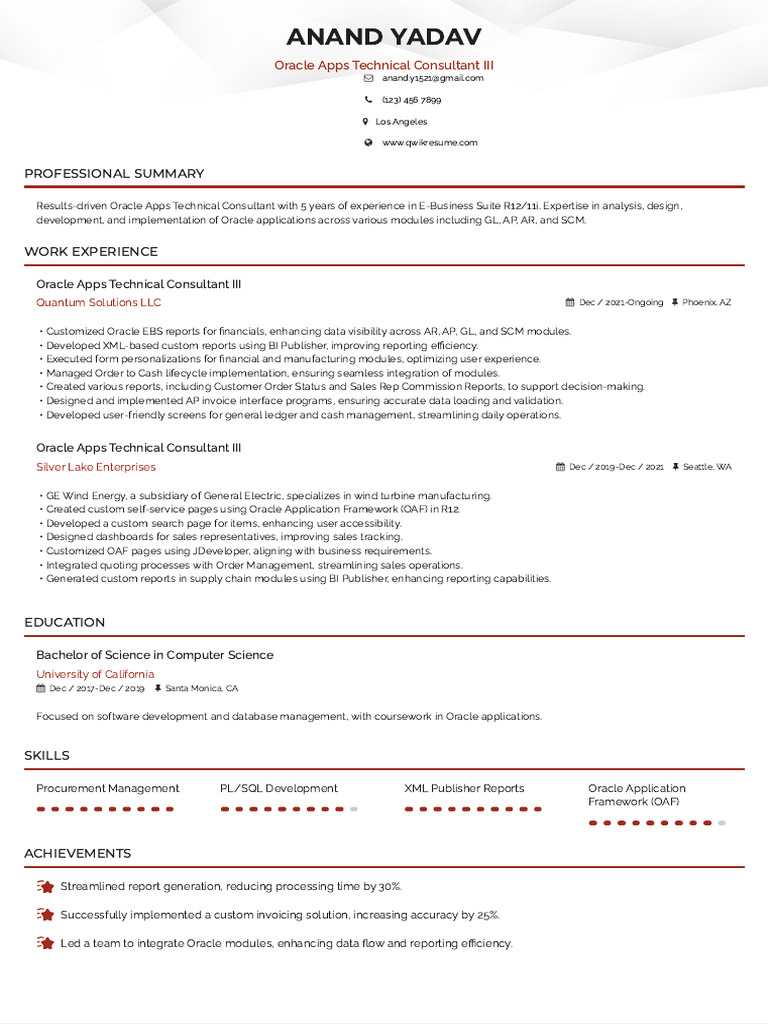 Anand Yadav Oracle Apps Technical Consultant III Resume 2024 12-22 ...