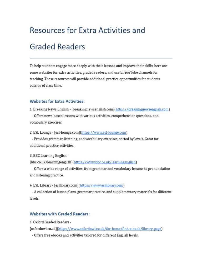 Foreign Language Graded Readers