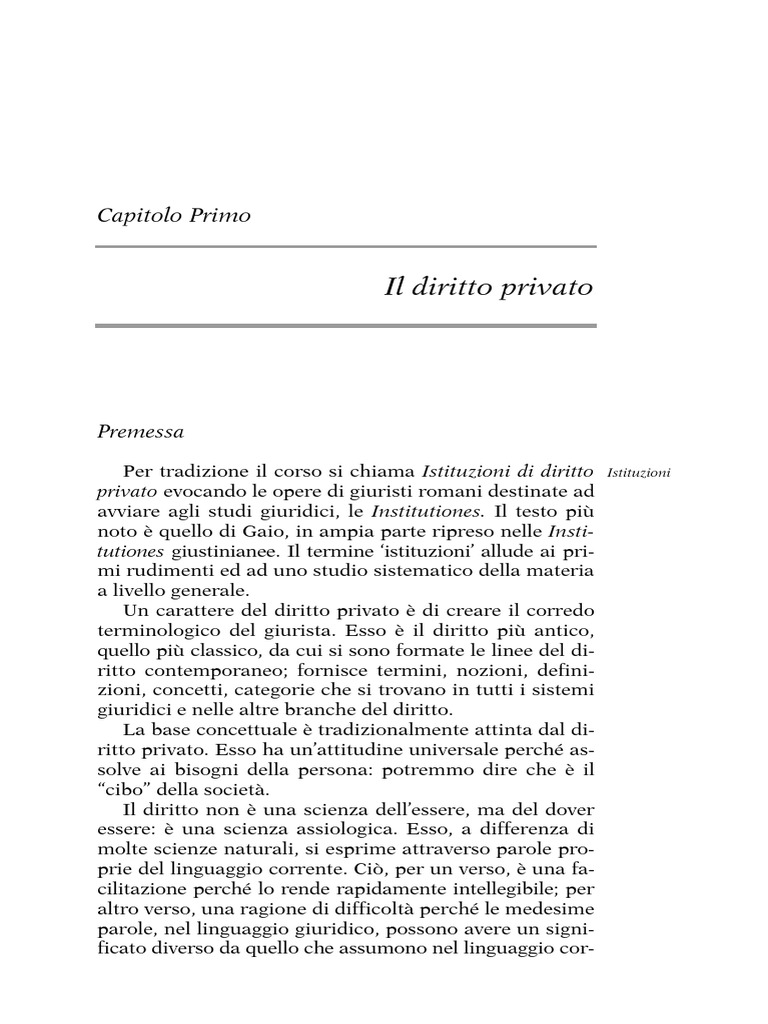 Diritto Privato | PDF