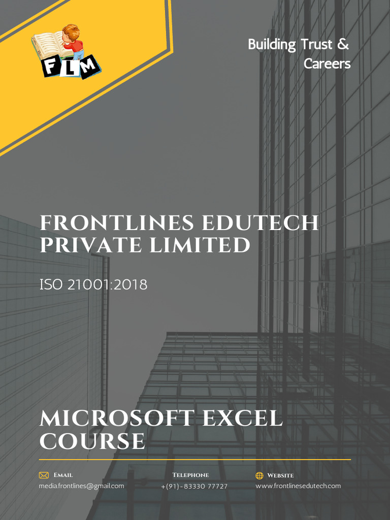 MICROSOFT EXCEL COURSE SYLLABUS BROCHURE | PDF | Microsoft Excel ...