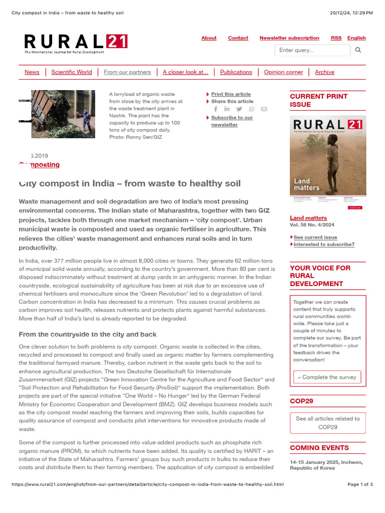 City Composting in India: Waste to Soil | PDF | Compost | Agriculture