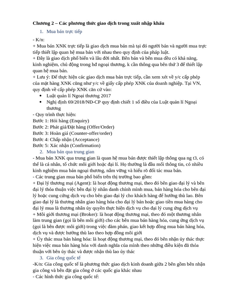 LT XNK&TTQT | PDF