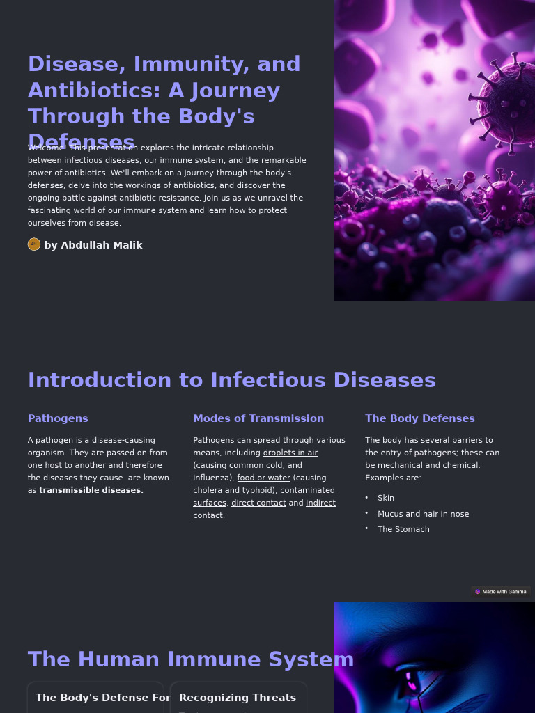 Disease Immunity and Antibiotics a Journey Through the Bodys Defenses