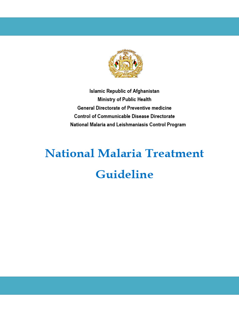 Afghanistan Malaria Treatment Guidelines 2024 | PDF | Malaria | Causes ...