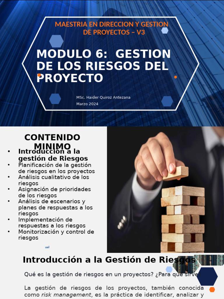 Gestión de Riesgos en Proyectos Efectiva | PDF | Riesgo | Planificación