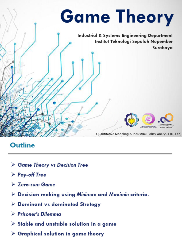 Lecture 910 - Game Theory | PDF | Game Theory | Mathematical Economics