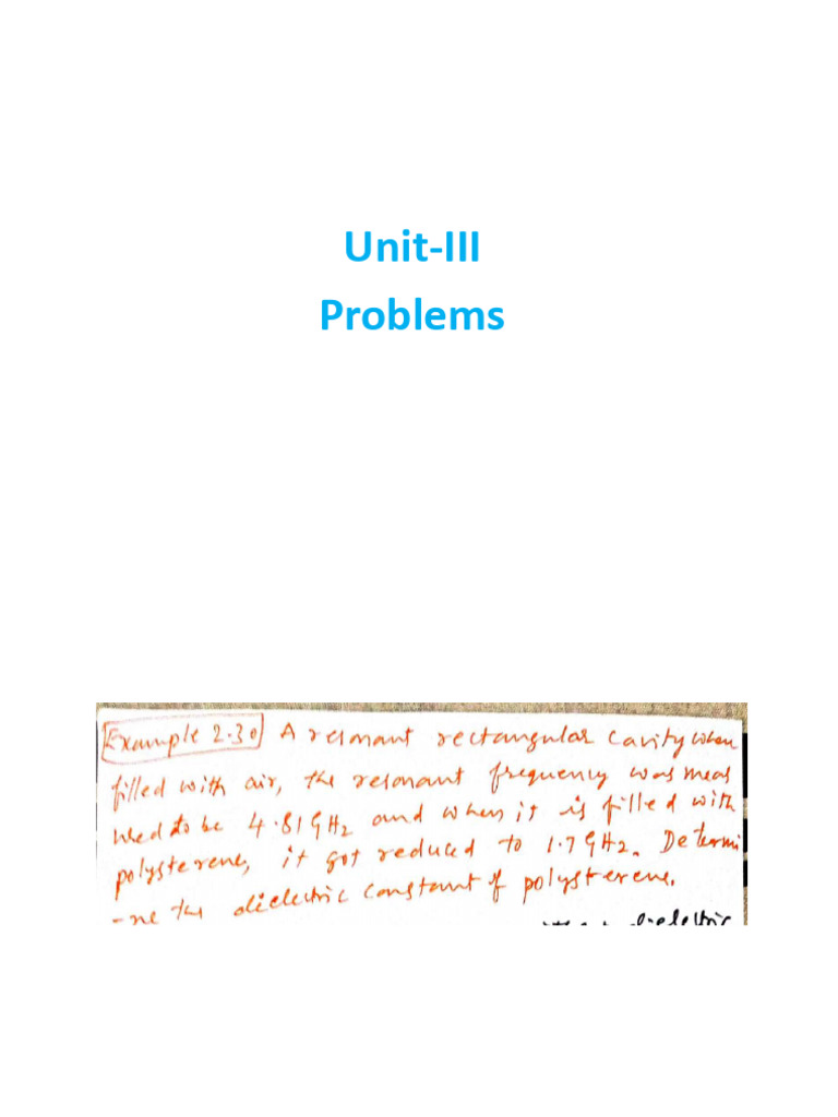 Unit-III Problems | PDF