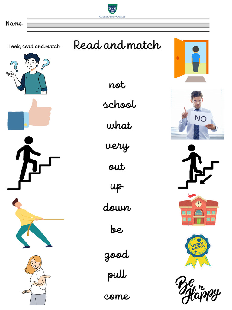 Read and Match Educational Activity | PDF
