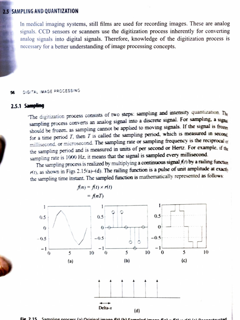 sampling and quantization | PDF | Sampling (Signal Processing) | Pixel