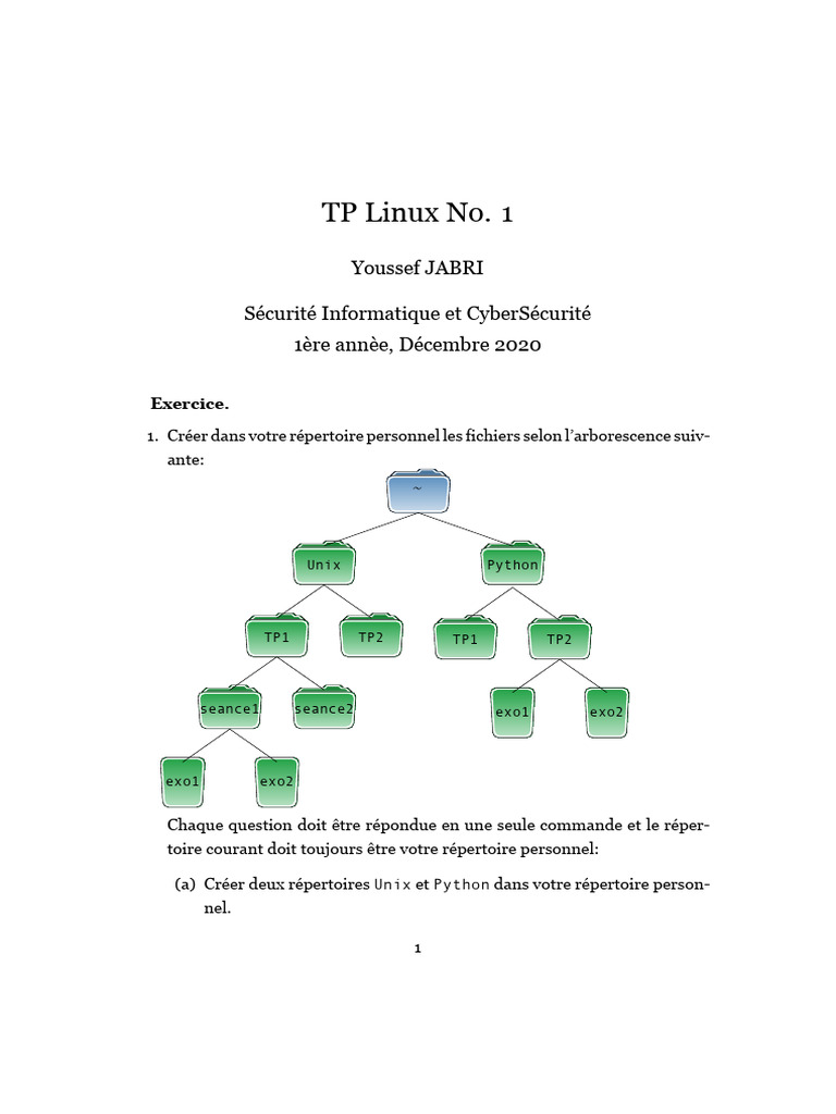 TP Linux : Gestion des Répertoires | PDF