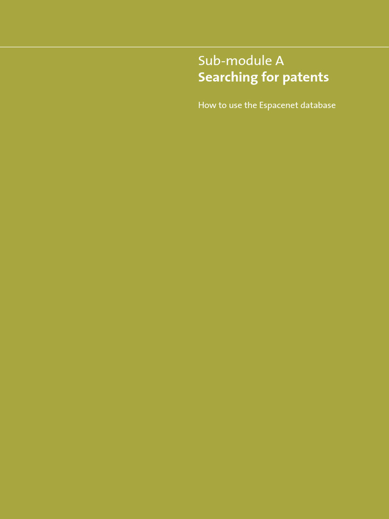 Patent Search Strategies with Espacenet | PDF | Hierarchy | Patent