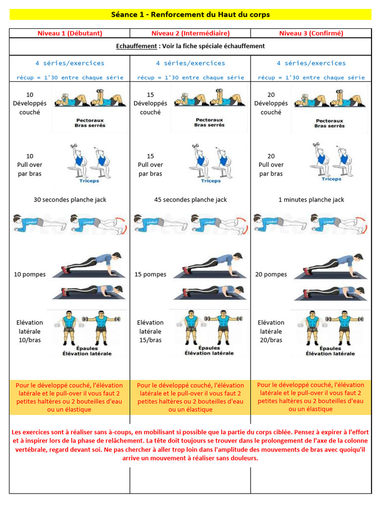 Programme de Renforcement Musculaire | PDF | Musculation | Forme physique