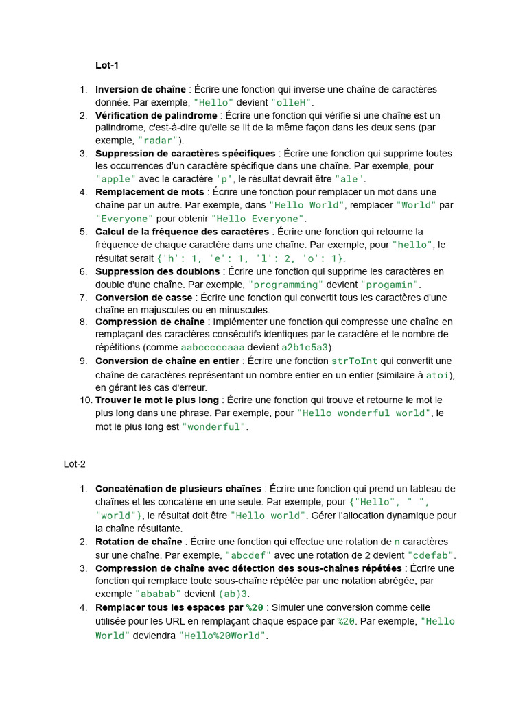 Fonctions de manipulation de chaînes en Python | PDF | Compression de ...