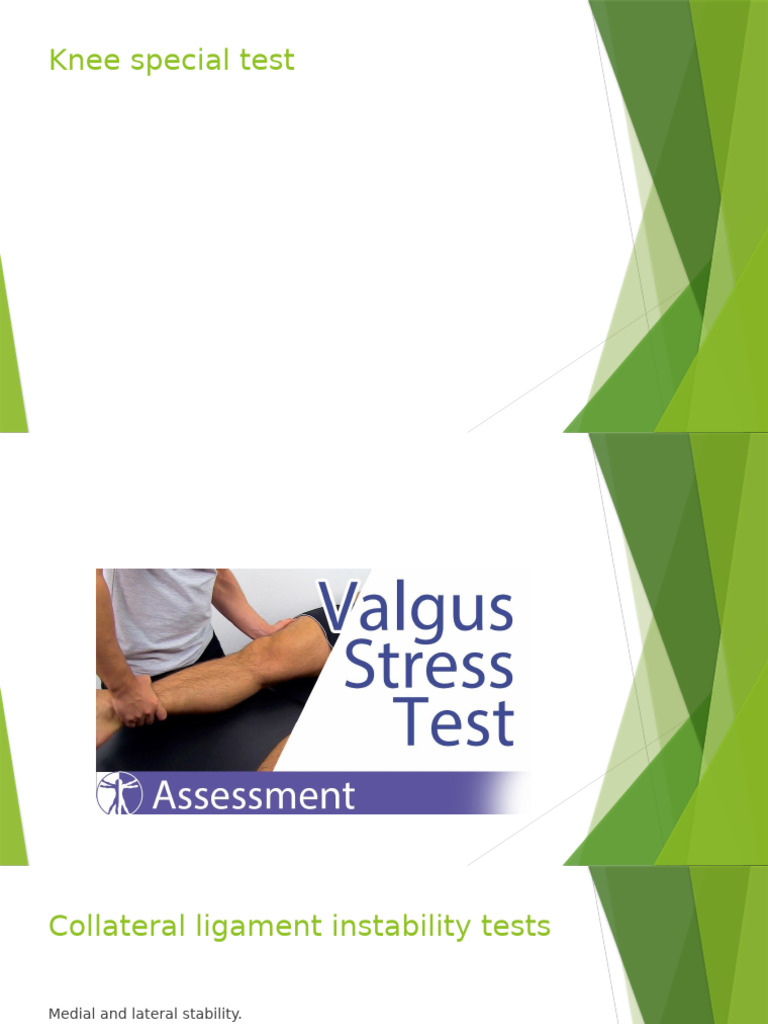 Knee Special Test | PDF | Knee | Musculoskeletal System