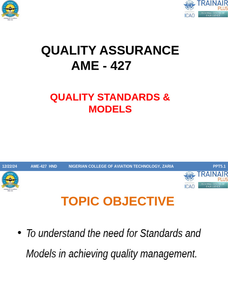 Quality Standards and Models Overview | PDF | Iso 9000 | Business