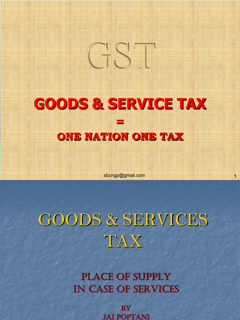 Place of Supply Rules for Services under GST | PDF | Taxes | Government ...
