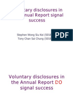 Voluntary Disclosure Signal Success For