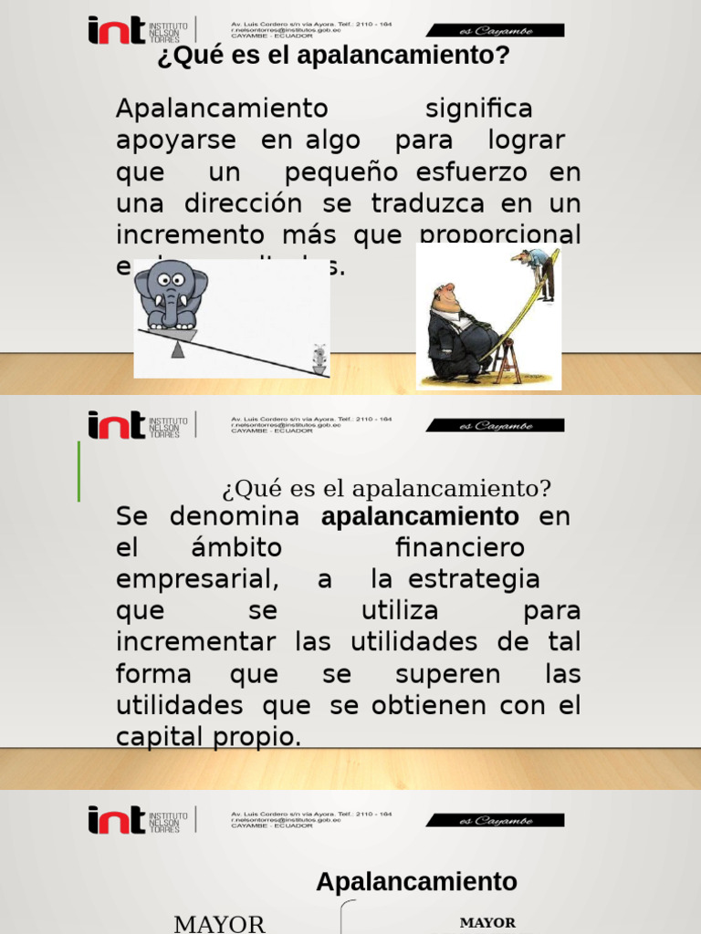 Apalancamiento: Tipos y Cálculos Clave | PDF | Apalancamiento (Finanzas ...