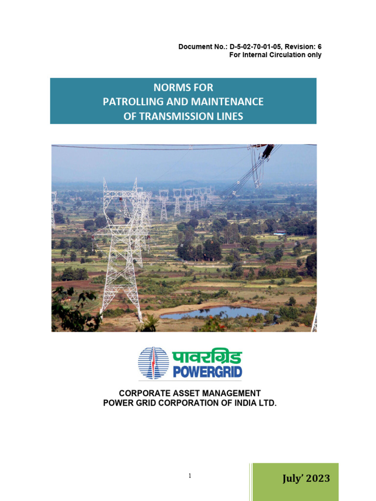 Norms for Transmission Line Maintenance | PDF