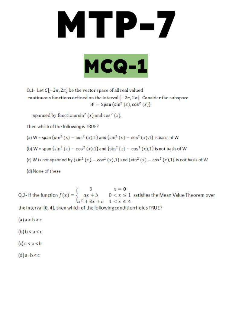 MTP 7 | PDF