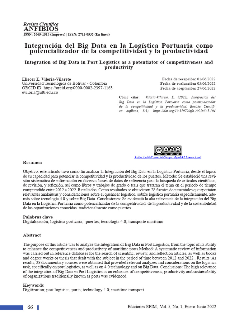 Big Data y Logística Portuaria: Competitividad | PDF | Logística | Big Data