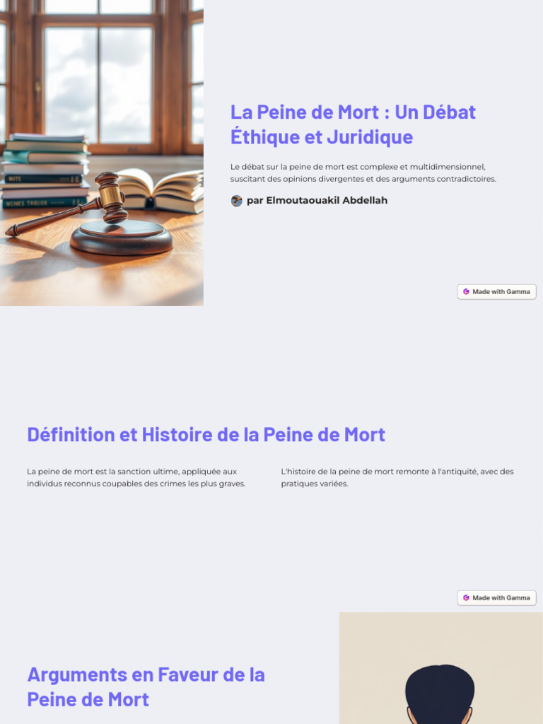 Débat Éthique sur la Peine de Mort | PDF | Peine capitale | Justice