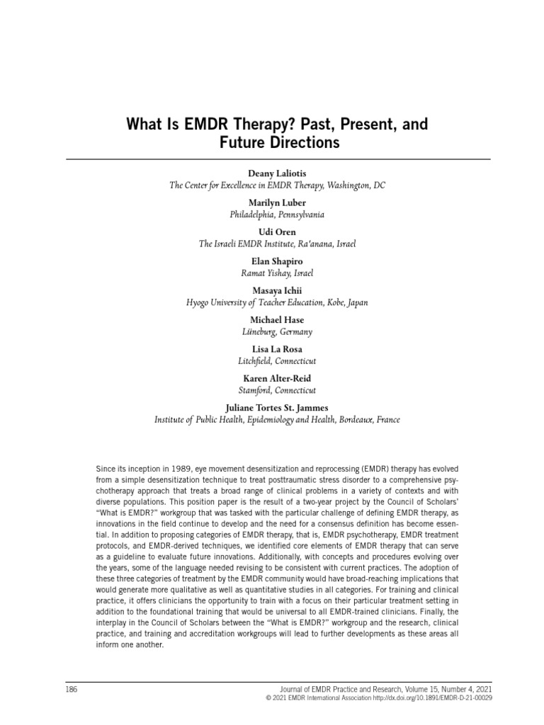 What Is Emdr Therapy Pdf Eye Movement Desensitization And