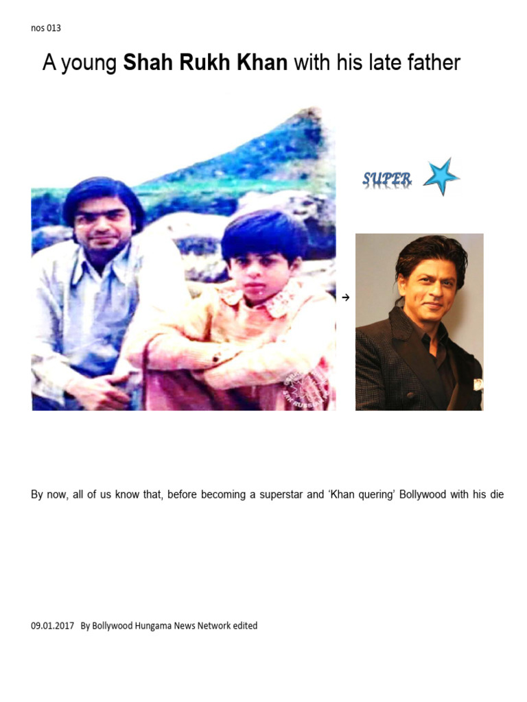 Shah Rukh Khan with Late Father Photo | PDF