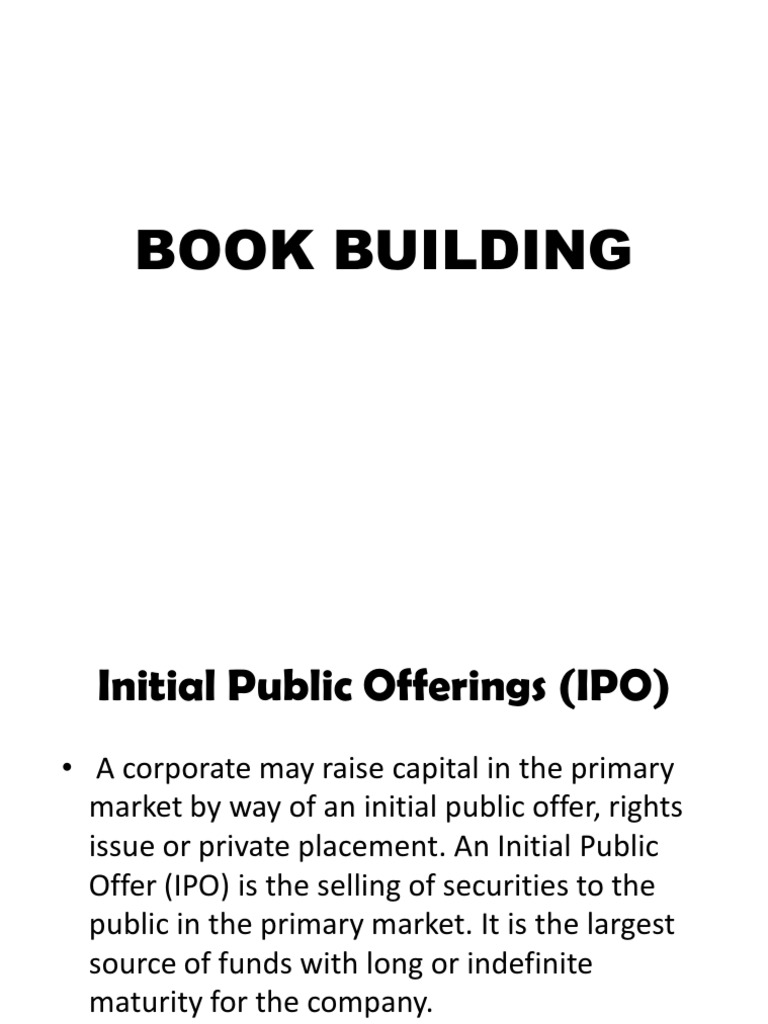 Book Building Mechanism | PDF | Initial Public Offering | Economics