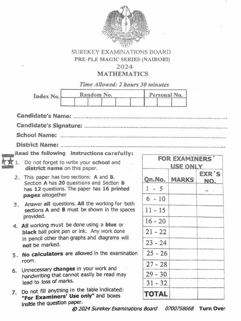 Sure Key Mathematics Magic Series 2024 | PDF