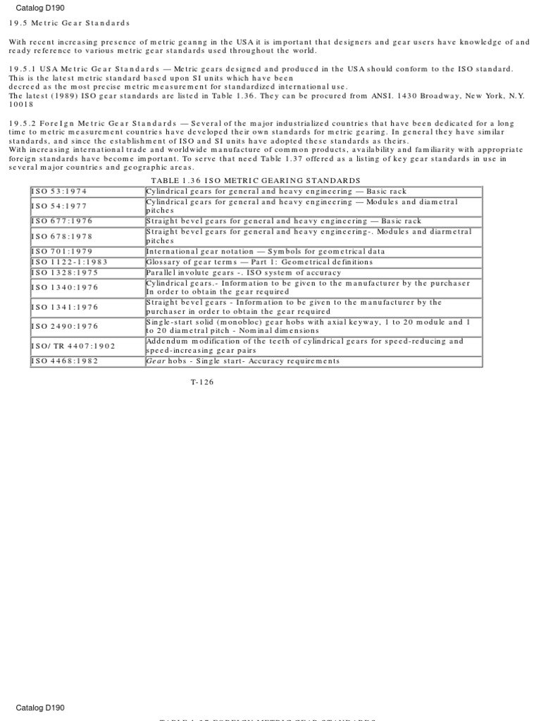 Gear Std's | PDF | Gear | Engineering Tolerance