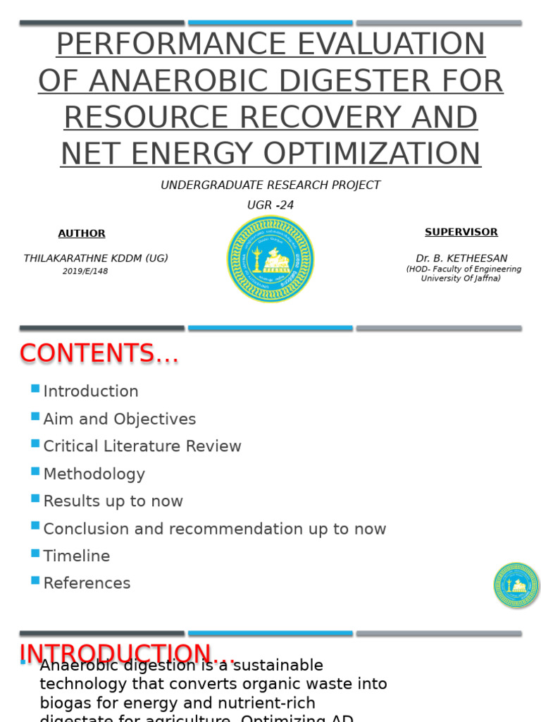 Anaerobic Digester Performance Evaluation | PDF | Anaerobic Digestion ...