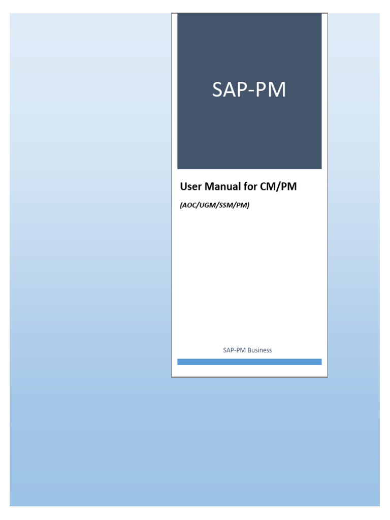 SAP PM User Manual Overview 2021 | PDF | Computing | Software