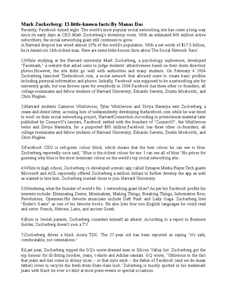 Mark zuckerberg reflection image