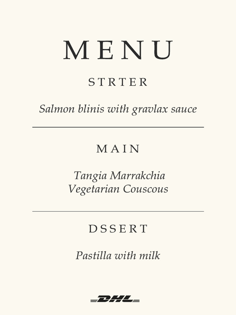 menu dhl4 | PDF