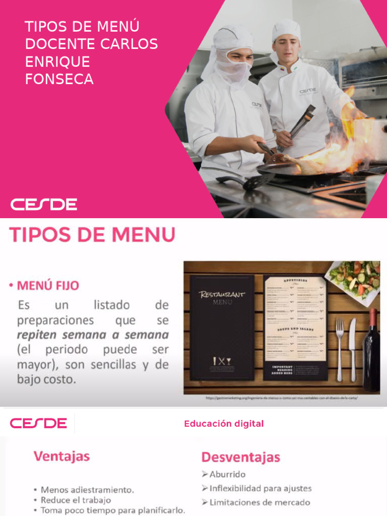 Clase # 4 Clases de Menu. | PDF