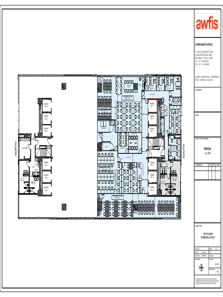 12TH FLR - EH - AB - R1 - 01.08.24-Interior Layout | PDF