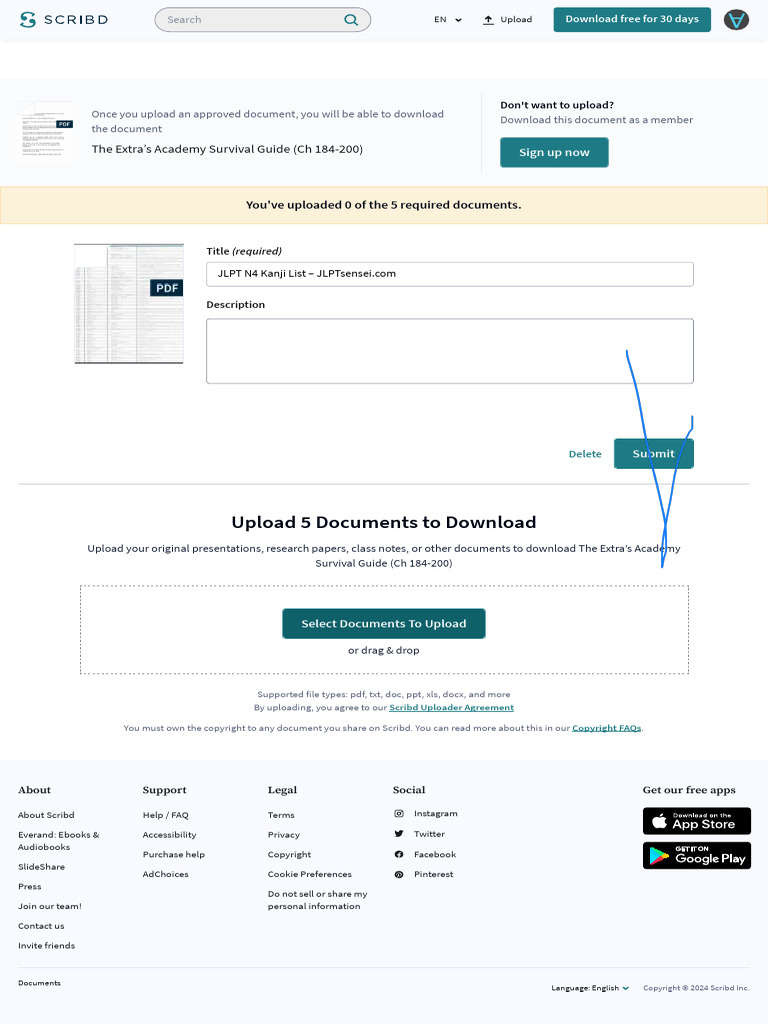 Upload A Document Scribd Parte 1 de 5 PDF | PDF | Scribd | Computing