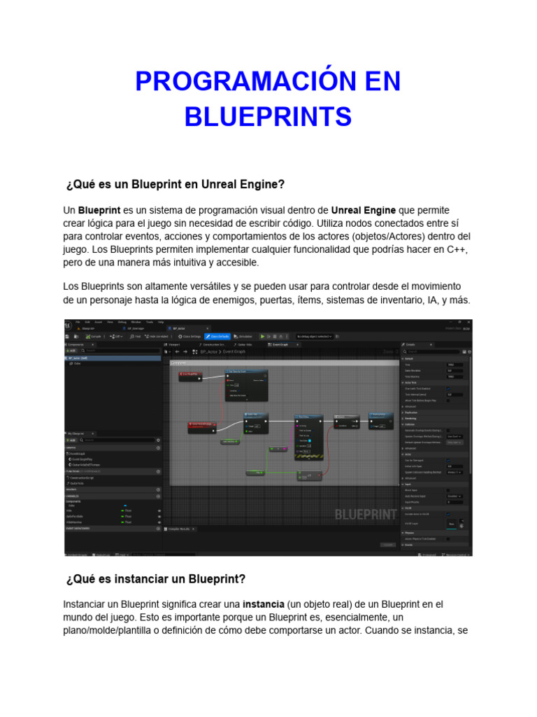 Introducción a Blueprints en Unreal Engine | PDF | Objeto (informática ...