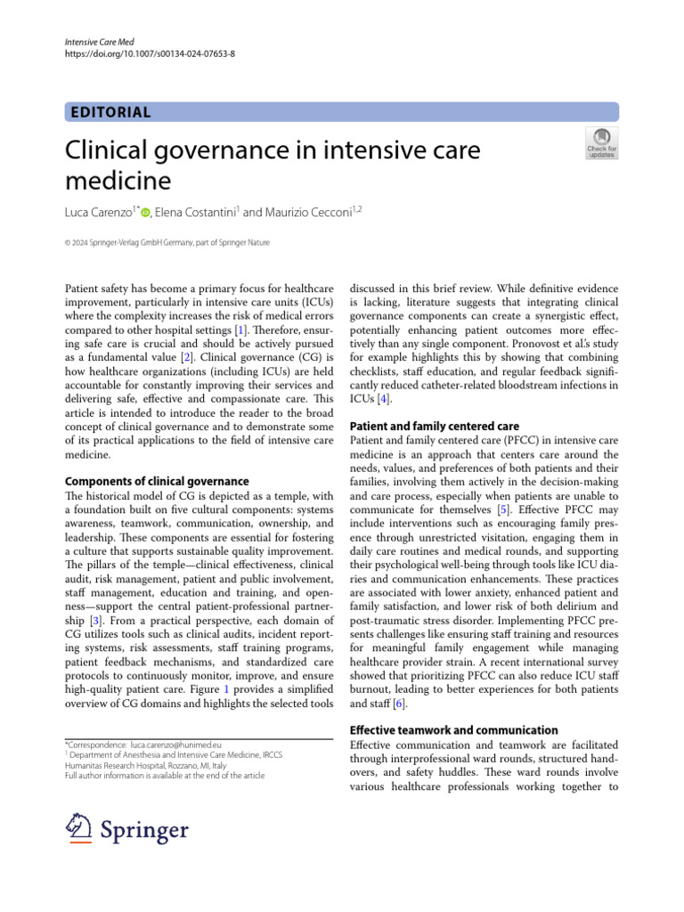 Carenzo Et Al-2024-Intensive Care Medicine | PDF | Intensive Care Unit ...