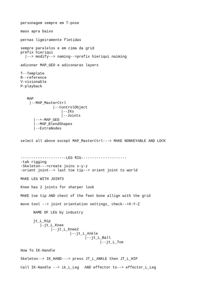 rigging maya | PDF | Foot | Human Anatomy