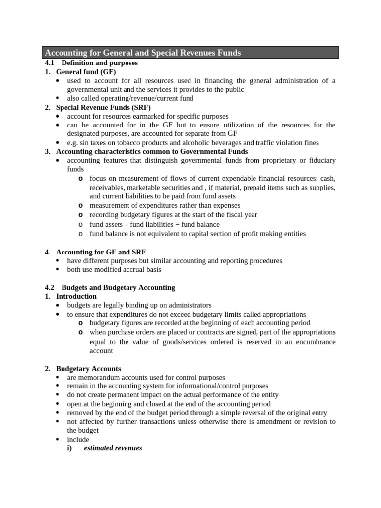 Acct for GF & SRF (1) | PDF | Debits And Credits | Fund Accounting