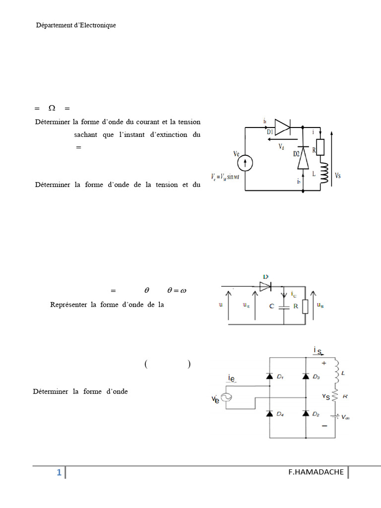 TD Electronique de Puissance L3 | PDF