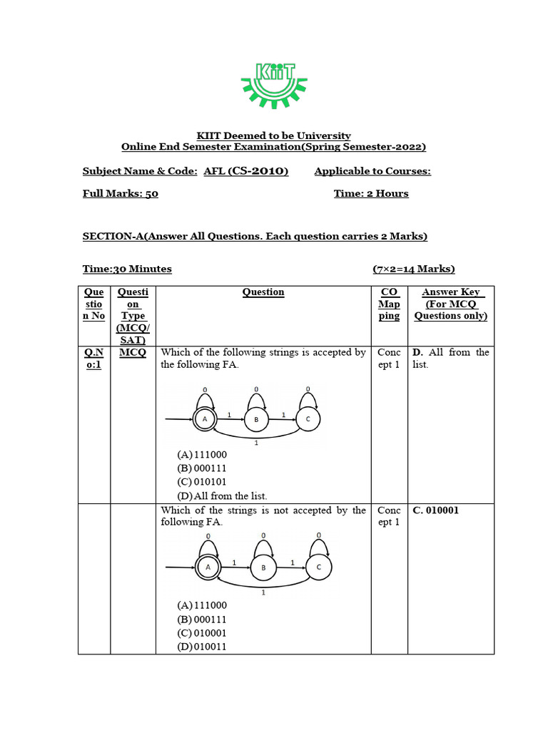 2022 Afl End Regular Question | PDF | String (Computer Science ...