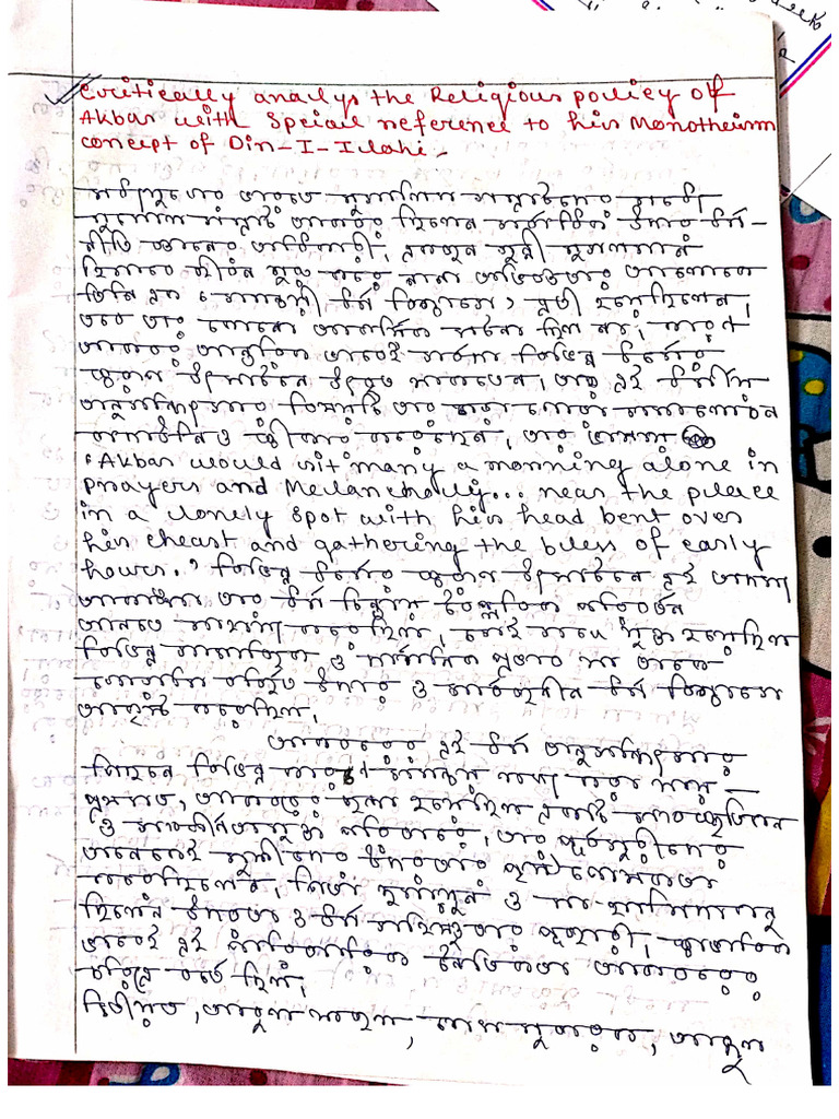 Write A Short Note On Akbar S Religious Policy