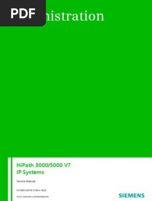 Hipath 3000 V7 0 Service Manual Computing Technology