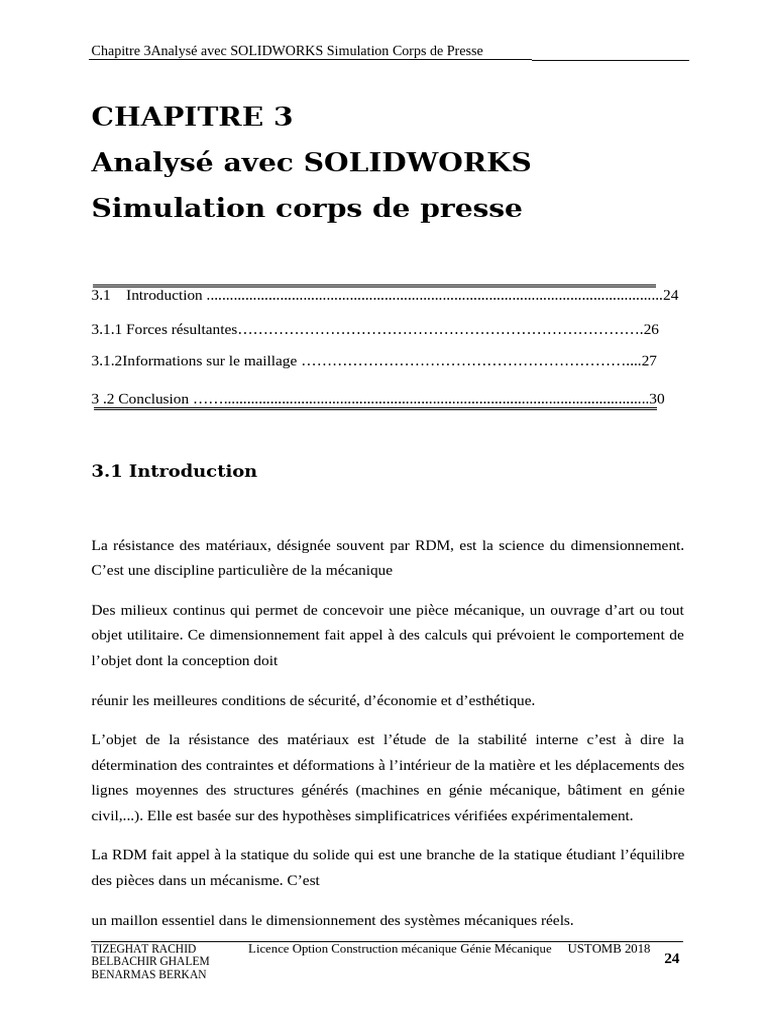 Simulation RDM avec SOLIDWORKS | PDF | Résistance des matériaux ...