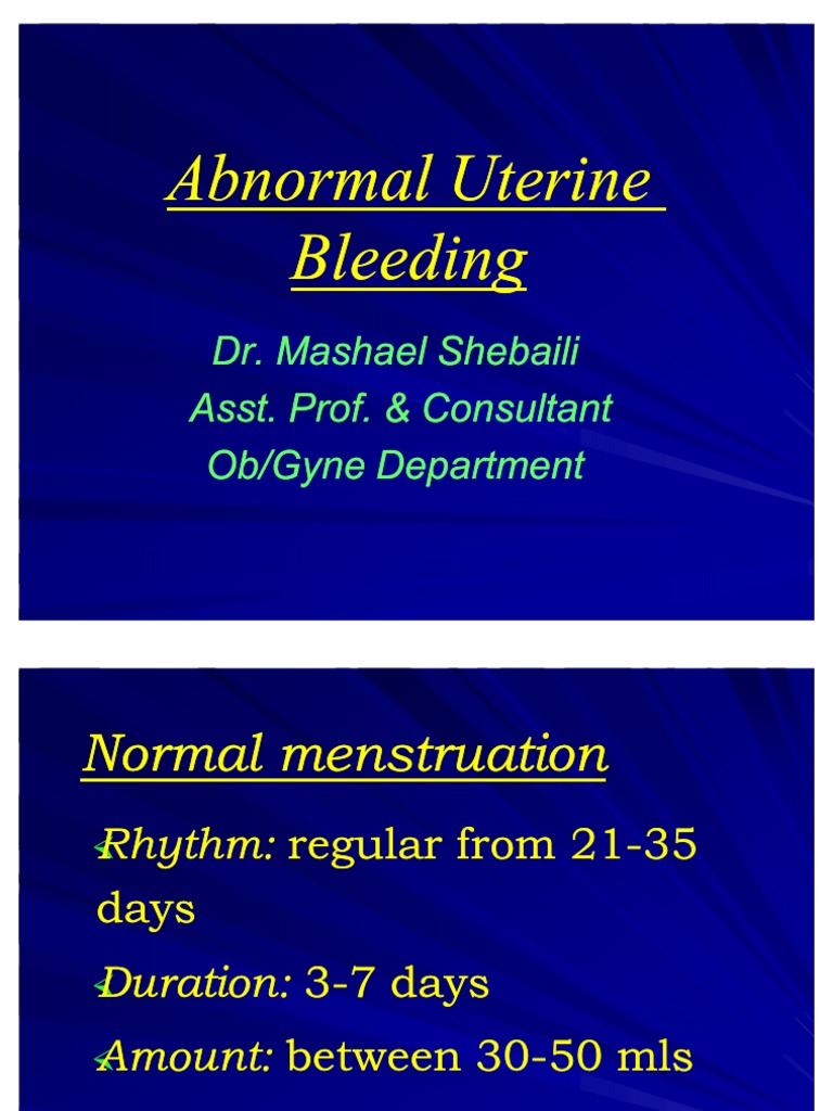 Abnormal Uterine Bleeding Ovarian Cancer Menstrual Cycle