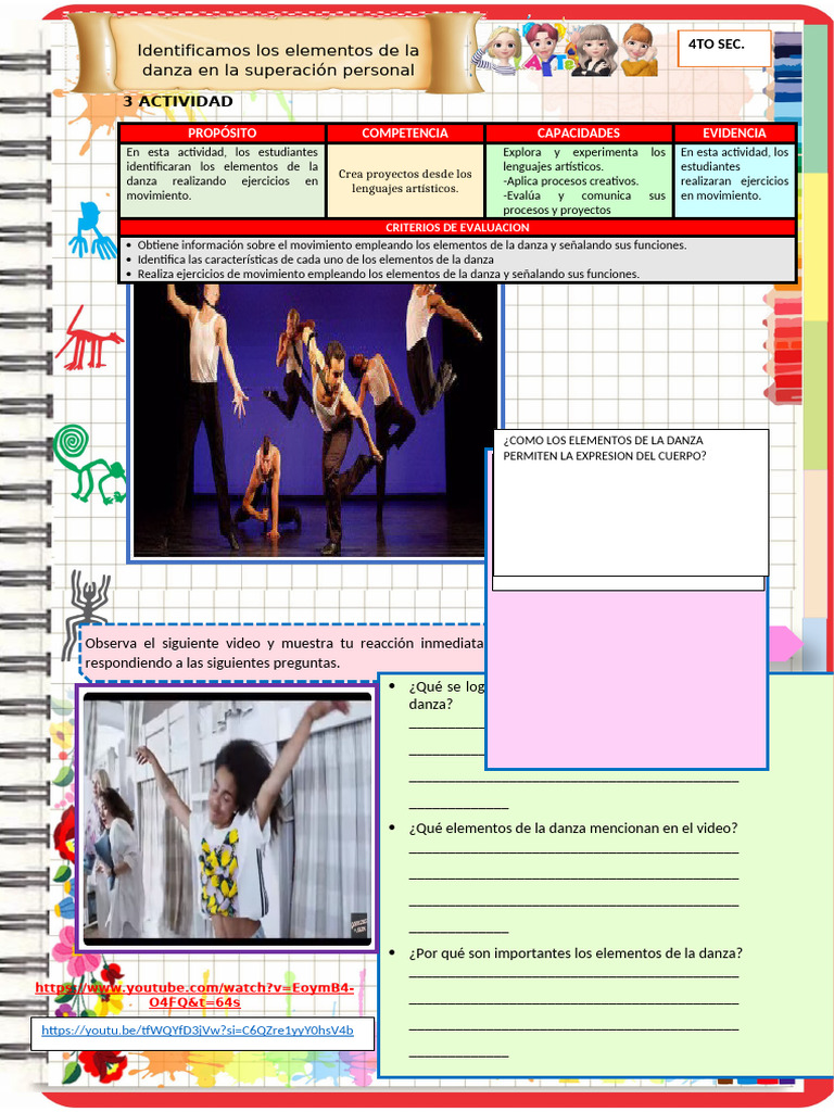 Elementos Clave de la Danza en Educación | PDF | Bailes