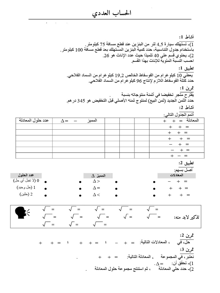 Alhsab Aladdi Oaltnasbia Tmarin Ghir Mhlola 2 | PDF